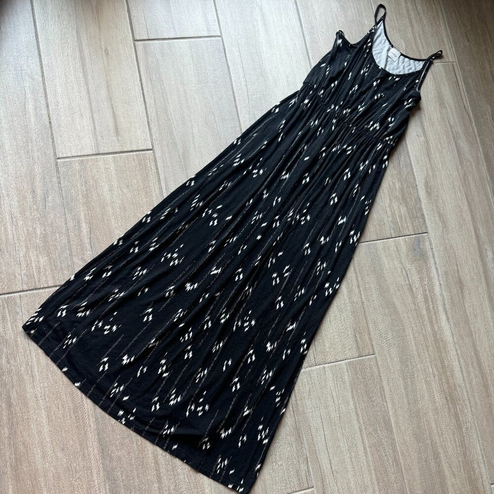 Black/white flowy cotton maxi dress - Kaileigh brand - size Large